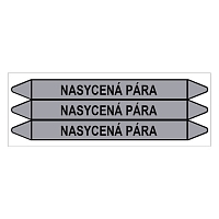 Značení potrubí, nasycená pára,3 ks, 355 × 37 mm